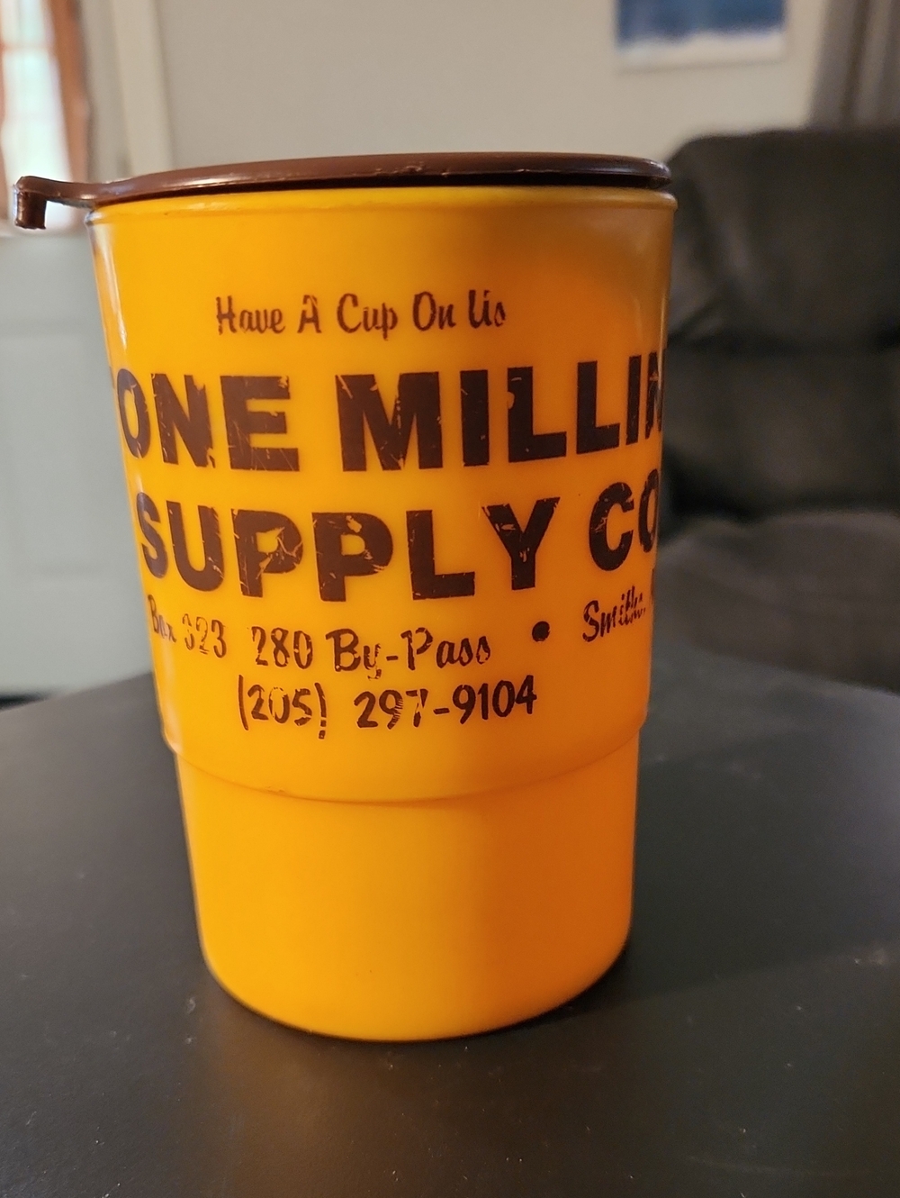 Yellow Promotional One Million Supply Co. Travel Mug